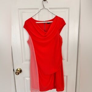 Very j Coral & peach above knee dress